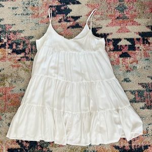 White ruffled babydoll sundress
